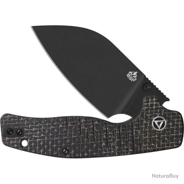 Couteau QSP Chefmaster Brown Lame Sheepsfoot Acier 14C28N Manche Micarta IKBS Linerlock QS163C2