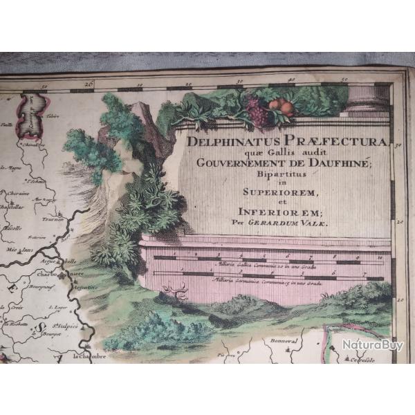 Carte ancienne ( delphinatus prefectura Gouvernement de Daufhine )
