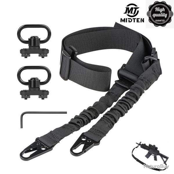 MidTen harnais de taille tactique NOIR 2 attaches - paiement en 3 ou 4 fois - LIVRAISON GRATUITE !!