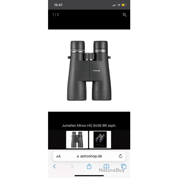 Excellentes jumelles MINOX HG 8x56