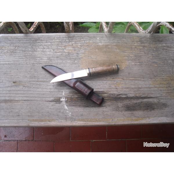 Tr�s beau puukko d'artisan Fran�ais style Tipio Wikkala