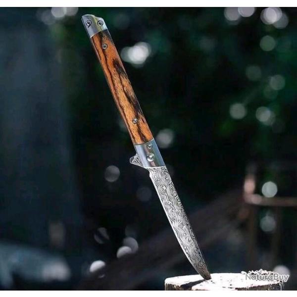 Couteau lame styl�e DAMAS