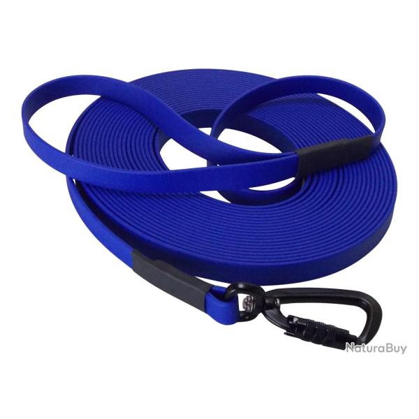 Longe BIOTHANE Twist-Lock 16 mm bleu roi 15 m AVEC poign�e