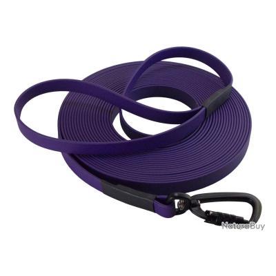 Longe BIOTHANE Twist-Lock 16 mm Violet 15 m AVEC poignée - Laisses ...