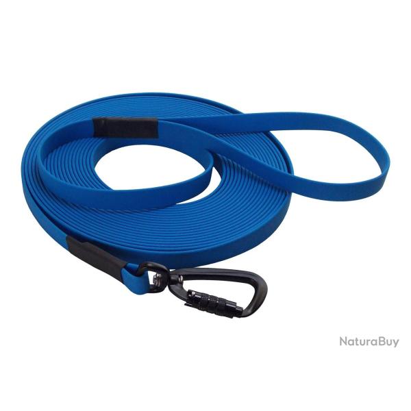 Longe BIOTHANE Twist-Lock 16 mm 15 m AVEC poign�e bleu clair