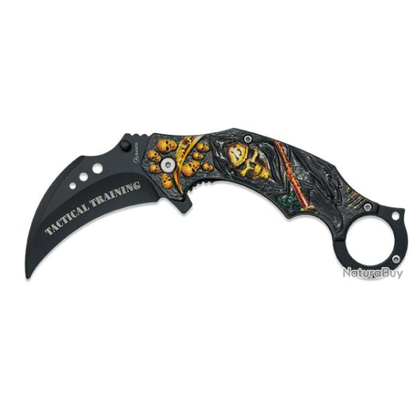 Couteaux Karambit tactical d'entrainement skull