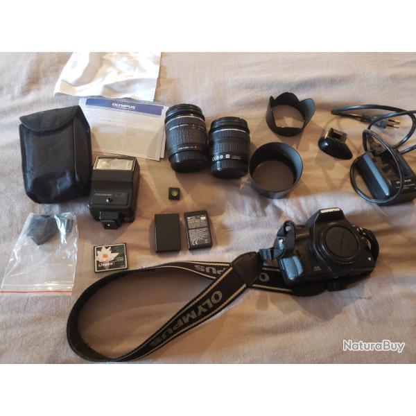 Appareil photo OLYMPUS E-420 Avec deux Objectifs et nombreux accessoires. Id�al pour nature, chasse