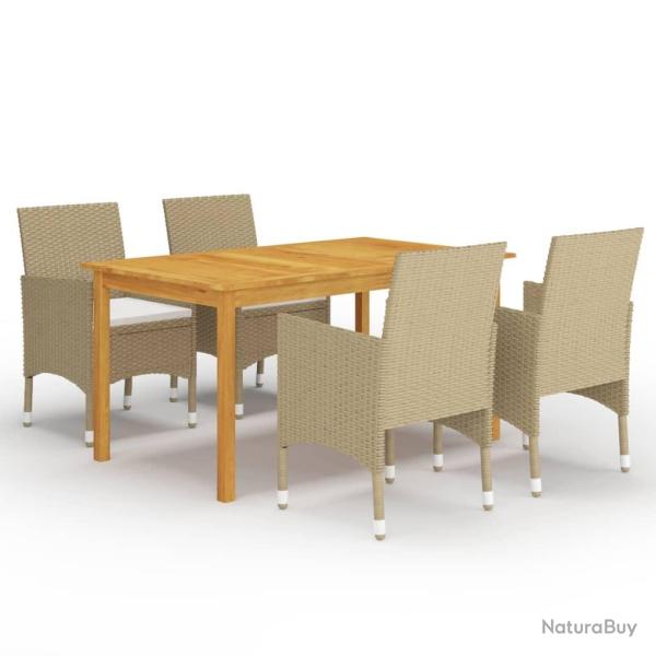 Ensemble � manger de jardin 5 pcs Beige alsavelo