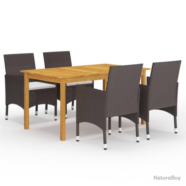 Ensemble � manger de jardin 5 pcs Marron