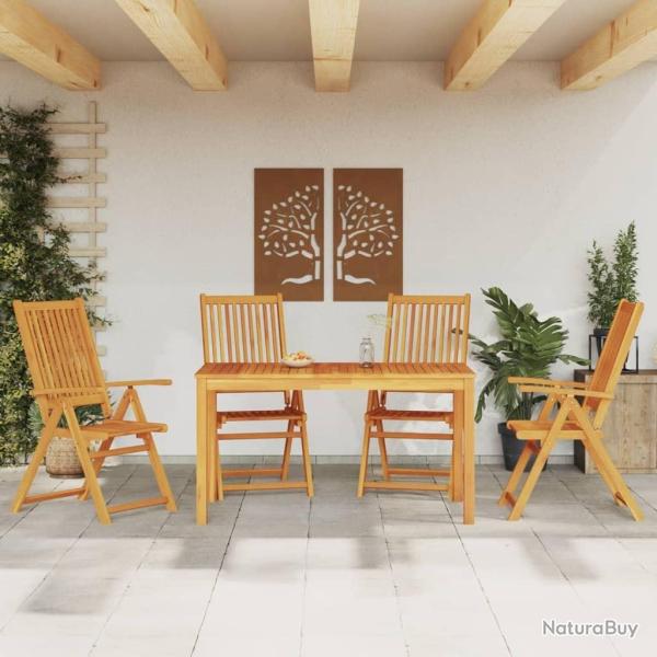 Ensemble � manger de jardin 5 pcs Bois d'acacia solide alsavelo