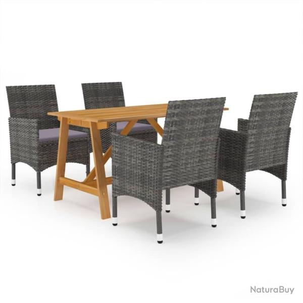 Ensemble � manger de jardin 5 pcs Gris
