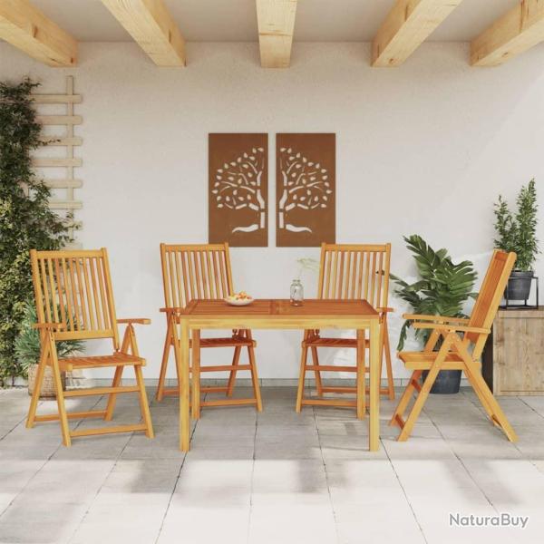 Ensemble � manger de jardin 5 pcs Bois d'acacia solide alsavelo