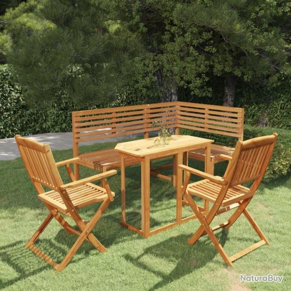 bistro 4 pcs Bois d'acacia solide