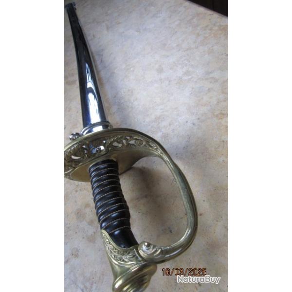 sabre sous officier adjudant Infanterie r�glementaire parfait �tat France Lames enclume + fourreau