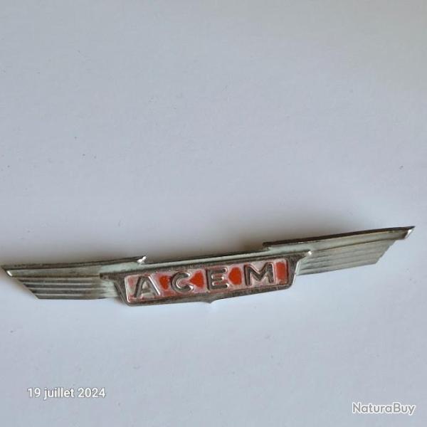 Sigle, enjoliveur, emblme - Authentique - ACEM, vintage