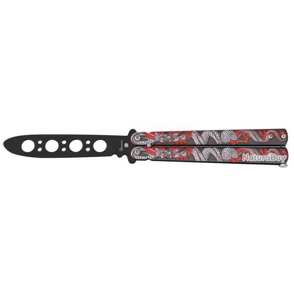 Couteau papillon D'entrainement  serpent  lame de  9.60 cm