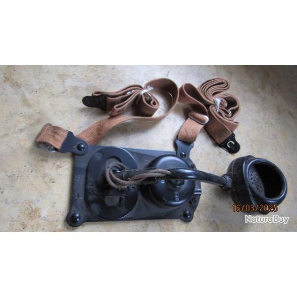 plastron t�l�phone centrale radio US army d�barquement ww2 seconde guerre transmission Indochine AFN