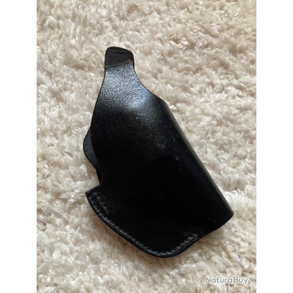 �tui de transport / Holster de ceinture Cuir Noir petit Revolver
