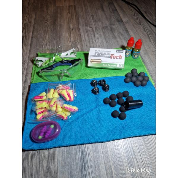 Pack PAK complet Projectiles / embout .68 / Munitions /  Nettoyage / S�curit�