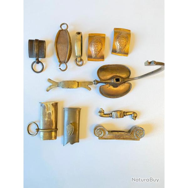 Pices en laiton pour sabres et pes du XIXe sicle