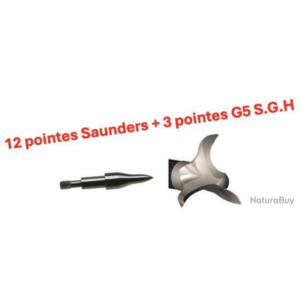 Pack de pointes Saunders + G5 Small Game Head 7.1mm (9/32)