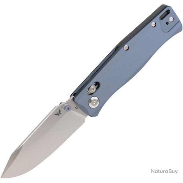 Couteau Flytanium BEEF Crossbar Lock Lame Drop Point Acier D2 Manche G-10 Bleu FLY1386SBS