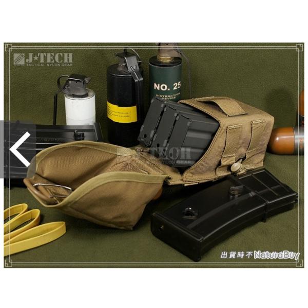 Pochette Molle pour 1 ou 2 chargeurs G36 J Tech