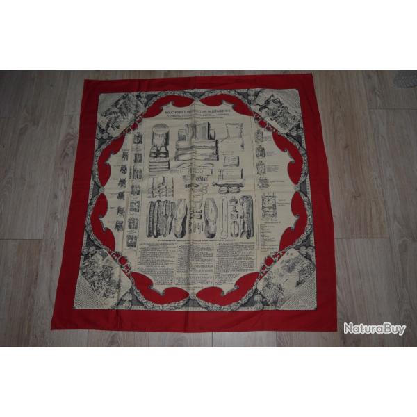 Ancienne Reproduction Mouchoir Fran�ais WW1 Instruction n�8  Revues de d�tails Chambres   (2)