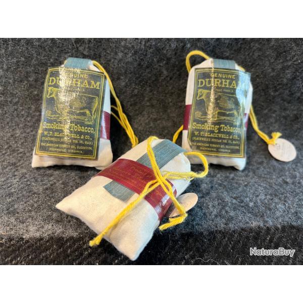 Lot de 3 paquets de tabacs factices bull Durham deco western saloon reconstitution