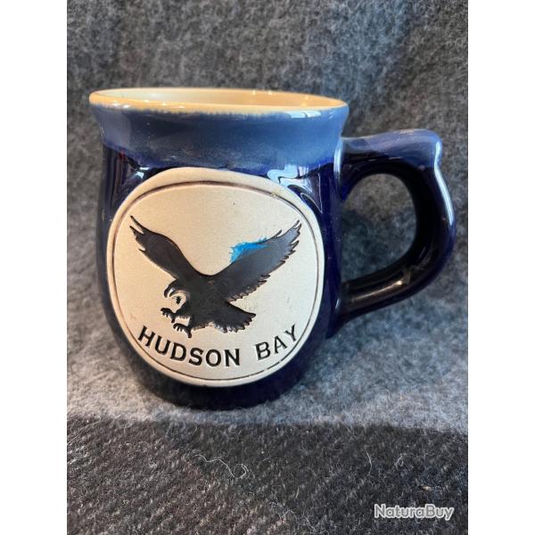 Tasse mug hudson bay bleu avec motif aigle d�co western trappeur saloon
