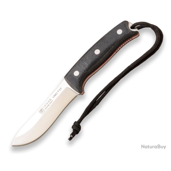 Joker CM-140 - Couteau Buschcraft � lame fixe - manche micarta noir lame 11cm