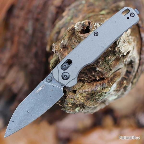 Couteau Kershaw Bel Air DuraLock KVT Lame MagnaCut Manche Alu Gris USA KS6105GRYBW