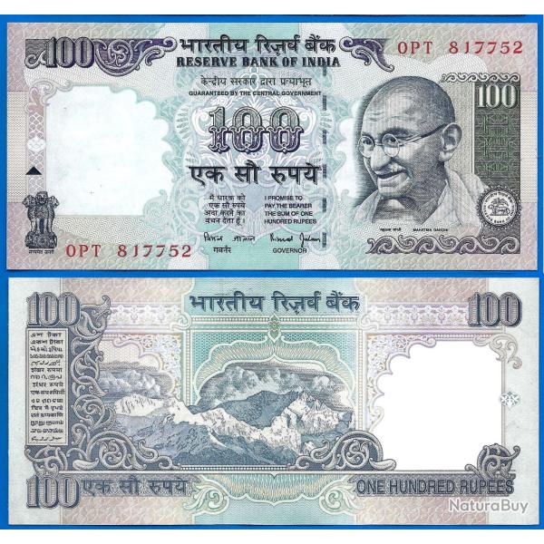 Inde 100 Roupies 1988 Signature 88 Billet Roupie Rupees India