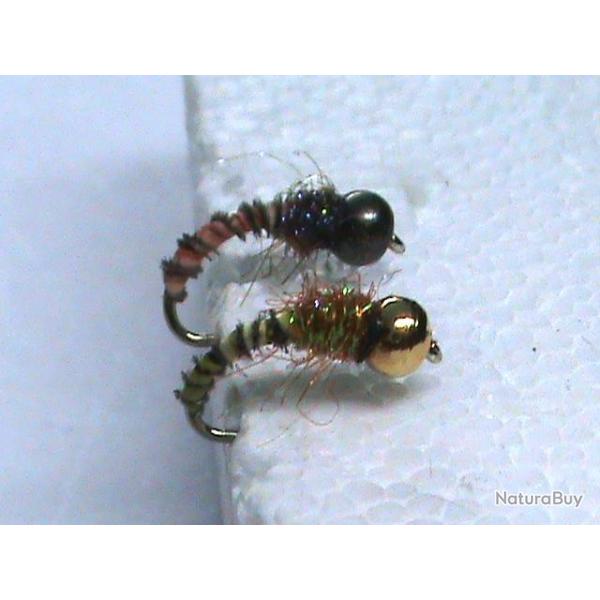 nymphe perroquet (plumes rare) 10 mouches