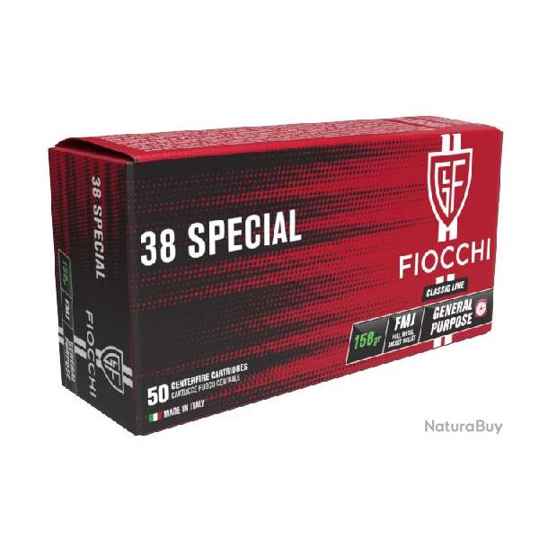Cartouches Fiocchi 38sp FMJ 158gr