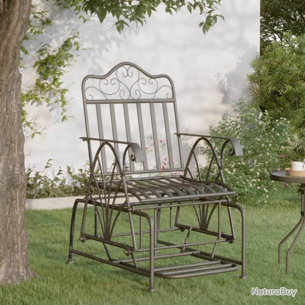 Banc coulissant 61 cm Noir Acier alsavelo