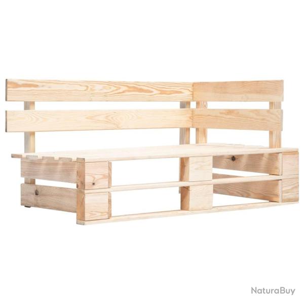 Banc d'angle palette de jardin bois