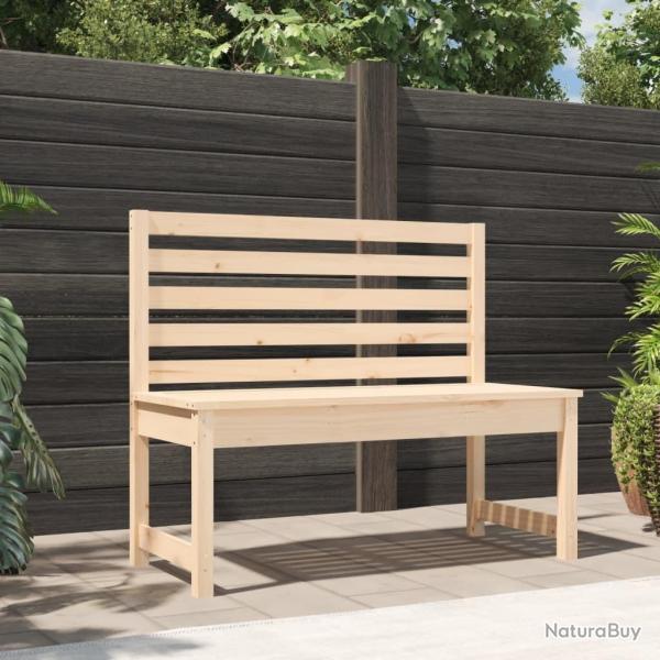 Banc de jardin 109 cm bois massif de pin alsavelo