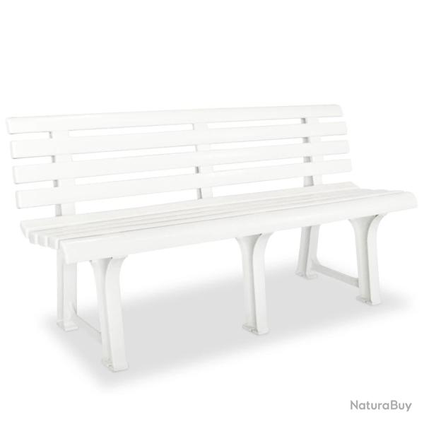 Banc de jardin 145,5 cm Plastique Blanc alsavelo
