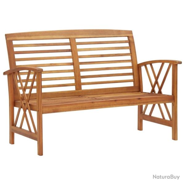 Banc de jardin 119 cm bois d'acacia solide alsavelo