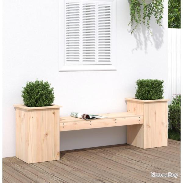 Banc avec jardini�res 184,5x39,5x56,5 cm bois massif de pin alsavelo