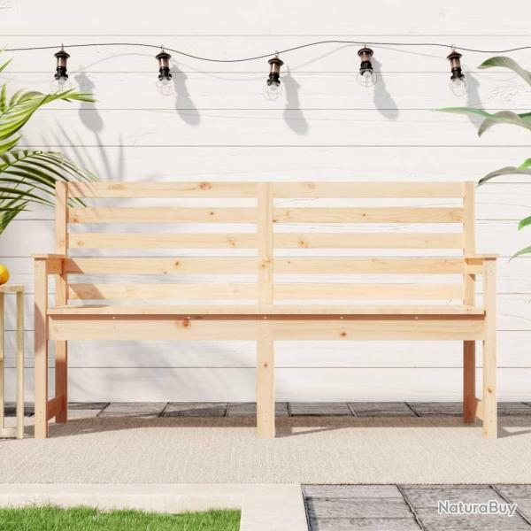 Banc de jardin 159,5x48x91,5 cm bois massif de pin alsavelo