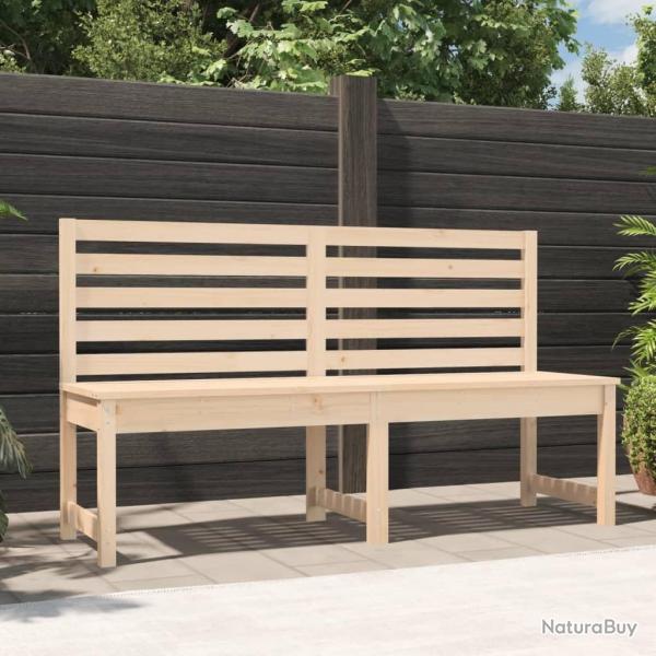 Banc de jardin 157,5 cm bois massif de pin alsavelo