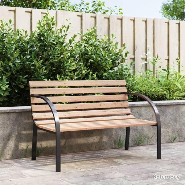 Banc de jardin 120 cm Bois et fer alsavelo