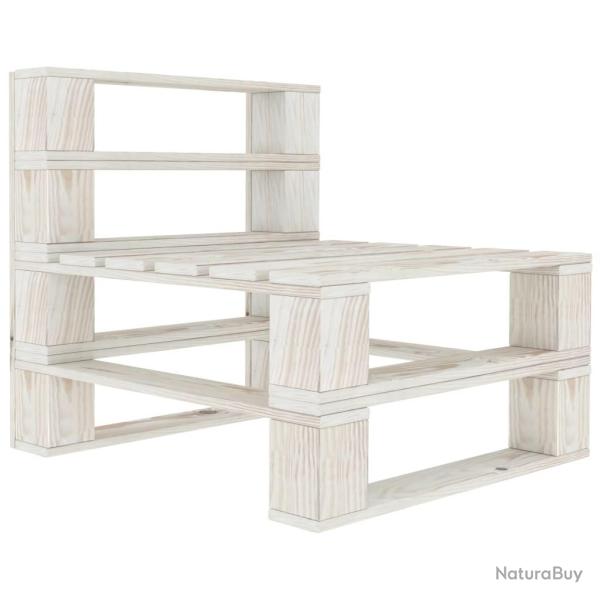 Canap� de milieu palette de jardin bois blanc alsavelo