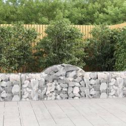 Paniers &agrave; gabions arqu&eacute;s 3 pcs 200x30x60/80 cm Fer galvanis&eacute;