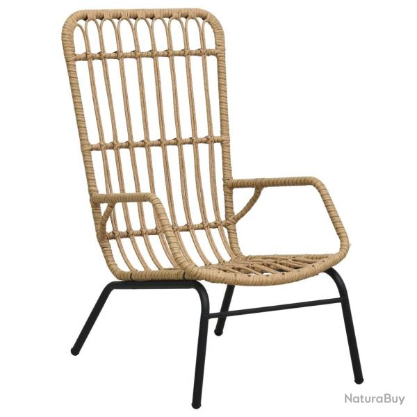 Chaise de jardin Rsine tresse Marron clair alsavelo