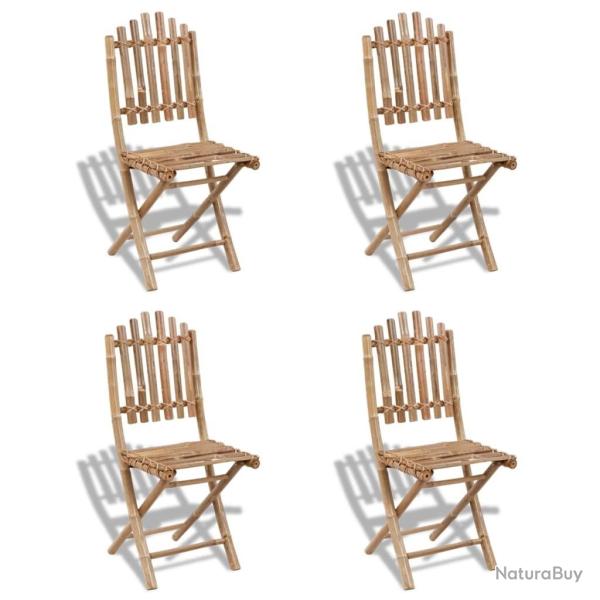 Chaises pliables d'ext�rieur Bambou 4 pcs