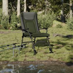 Chaise de p&ecirc;che avec accoudoir pliable vert