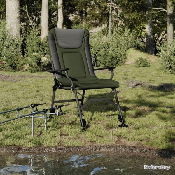 Chaise de p�che avec accoudoir pliable vert